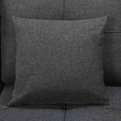 L-förmiges, umkehrbares Schlafsofa mit ausziehbarem Bett und Lagerraum, aus neutralem grauen Stoff