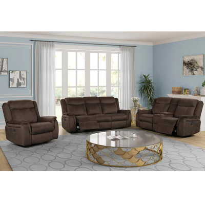 Liegestuhl-Sofa-Set mit Lagerkiste, braunes Gewebe
