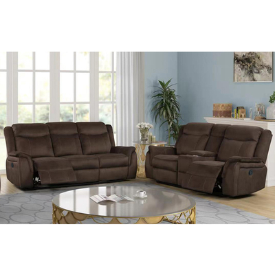 Liegestuhl-Sofa-Set mit Lagerkiste, braunes Gewebe