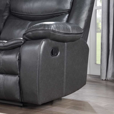 Sofa mit Lagerkiste, graue, atmungsaktive Leatherette