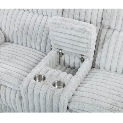 Sofa-Set mit Sitz und Lagerraum, aus grauem Corduroy