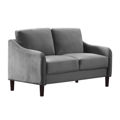 3 Stücker Sofaset, aus grauem Stoff