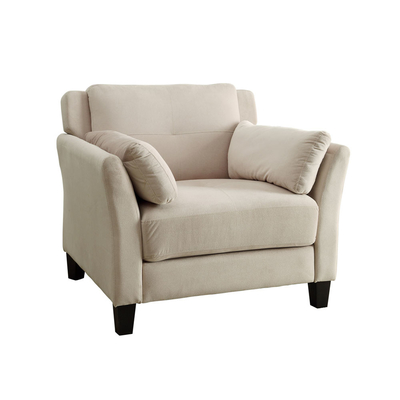 3 Stücker Sofaset, beige Flannelette