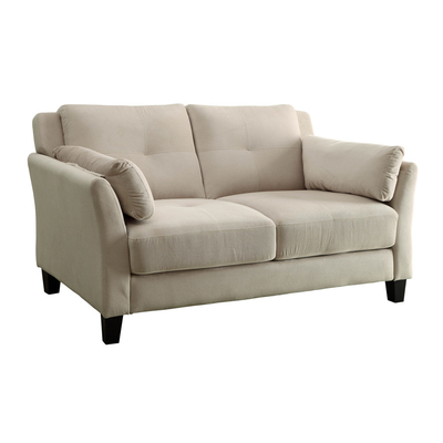3 Stücker Sofaset, beige Flannelette