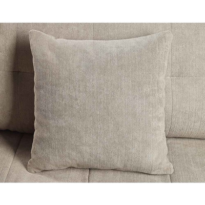 3 Stücker Sofaset mit Kissen, hellgrau Chenille