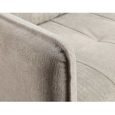 3 Stücker Sofaset mit Kissen, hellgrau Chenille