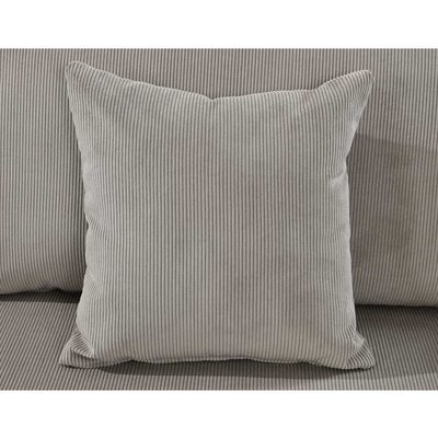 2 Stückes Sofa mit Kissen, warmes graues Corduroy