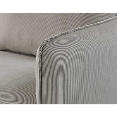 2 Stückes Sofa mit Kissen, warmes graues Corduroy