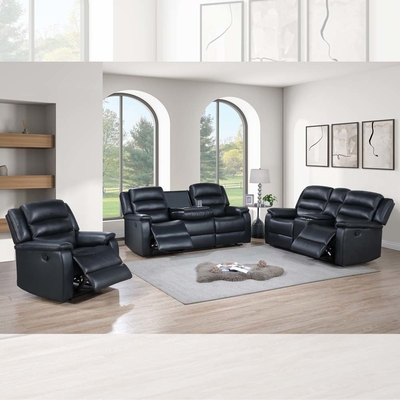 Liegestell-Sofa-Set mit Tisch und Lagerraum, schwarz Atmungsschleifer