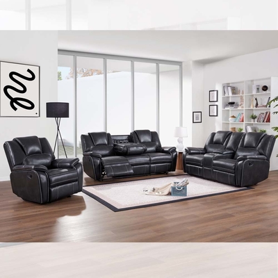 Liegestell-Sofa-Set mit Tisch und Lagerraum, schwarz Atmungsschleifer