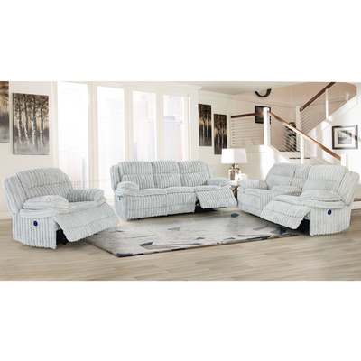 Sofa-Set mit Sitz und Lagerraum, aus grauem Corduroy